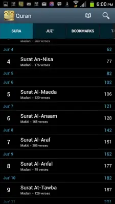 Holy Al-Quran android App screenshot 0